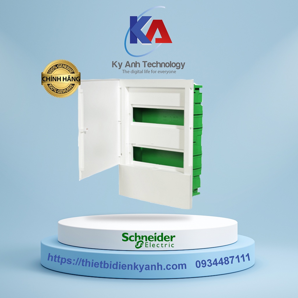 Tủ điện nhựa âm tường cánh trắng (4,6,8,12,18,24,36 module) - Resi9 MP ...