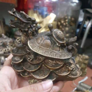 Rùa Đầu Rồng Cõng Con Bằng Đồng