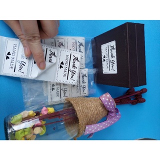 [Hỏa Tốc] ⚡Combo 100 Tem Dán Thank You Hand Made Có Tích Sẵn Keo Kích Thước 5cm x 3,5cm