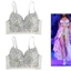 Áo crop top hai dây đính đá AB nhiều màu thời trang nữ