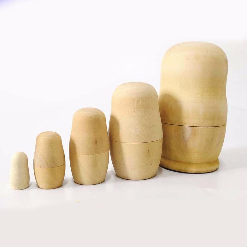 Bộ 5 Búp Bê Nga Matryoshka Chưa Sơn | Shopee Việt Nam