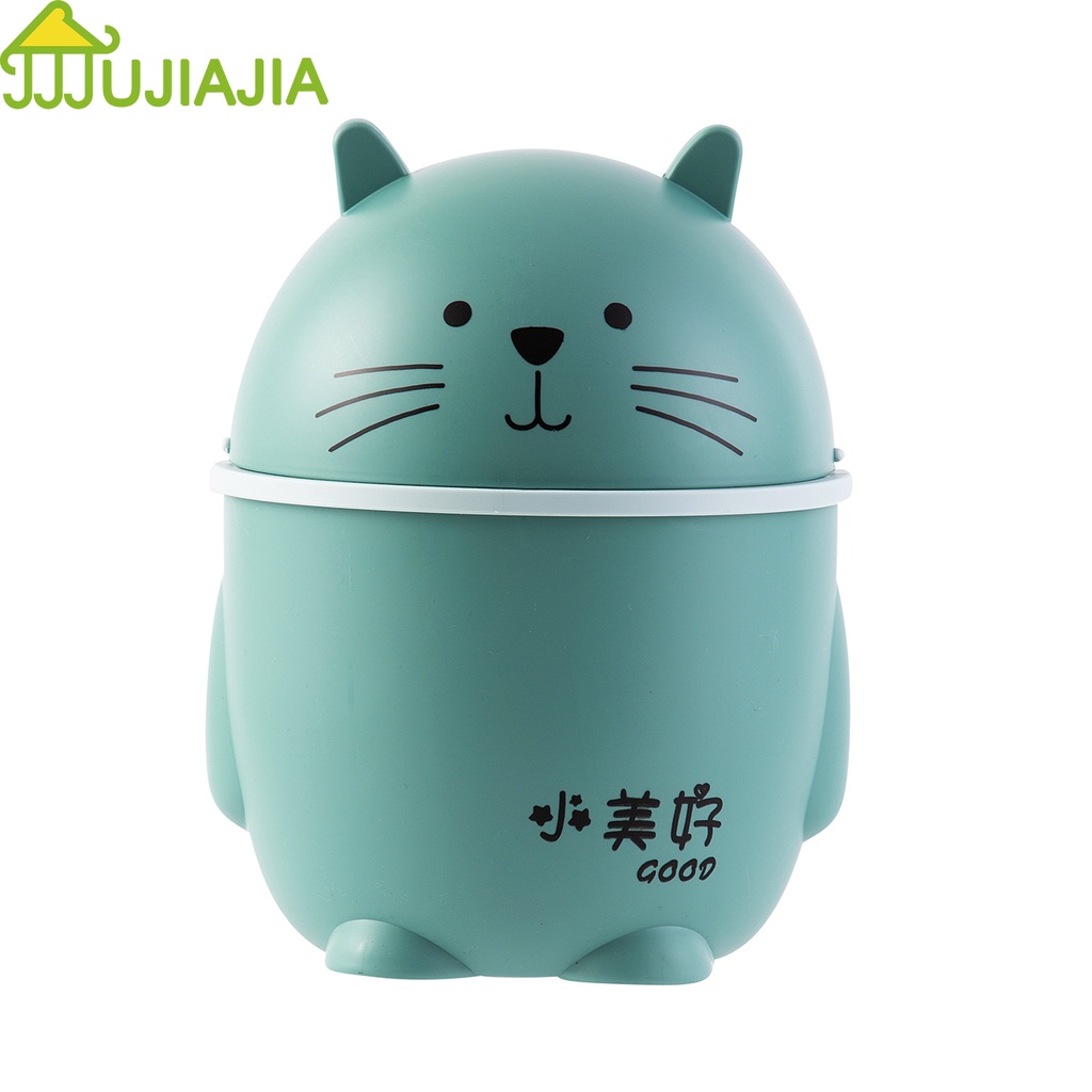 Ảnh Thùng rác mini JUJIAJIA dễ thương sáng tạo có nắp cho kí túc xá và phòng ngủ 1