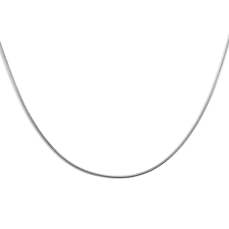 Dây chuyền nam unisex titan trơn chuỗi tròn xương rắn kiểu mì nhiều size không gỉ C02