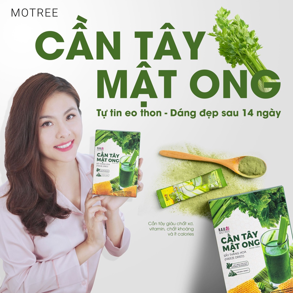 Ảnh Cần Tây Mật Ong Motree Giảm Cân Đẹp Da Detox Cơ Thể hộp 14 gói 2