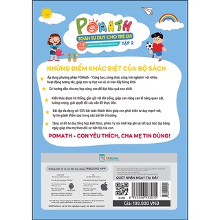 Sách - Combo Pomath Toán tư duy cho trẻ em 7 - 8 tuổi - Giúp con phát triển toàn diện IQ và EQ