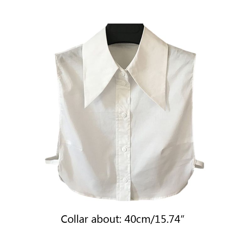 Cổ áo giả vải cotton có thể tháo rời thời trang thanh lịch cho nữ
