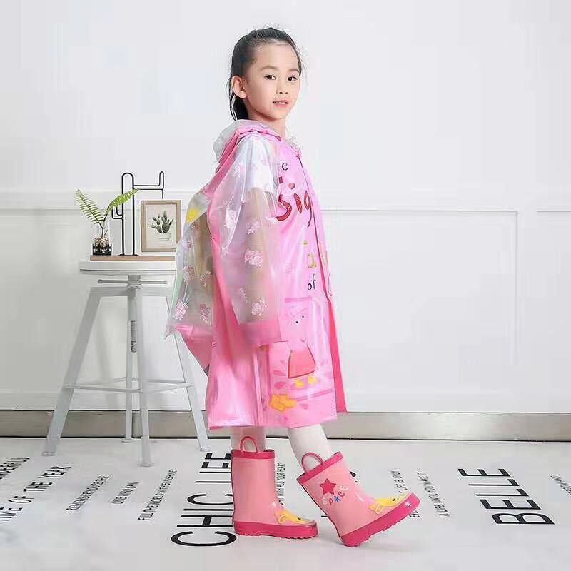 Áo Mưa Cho Bé - Áo Mưa măng tô cho bé Trai Bé Gái 3-12 Tuổi (sỉ hot)