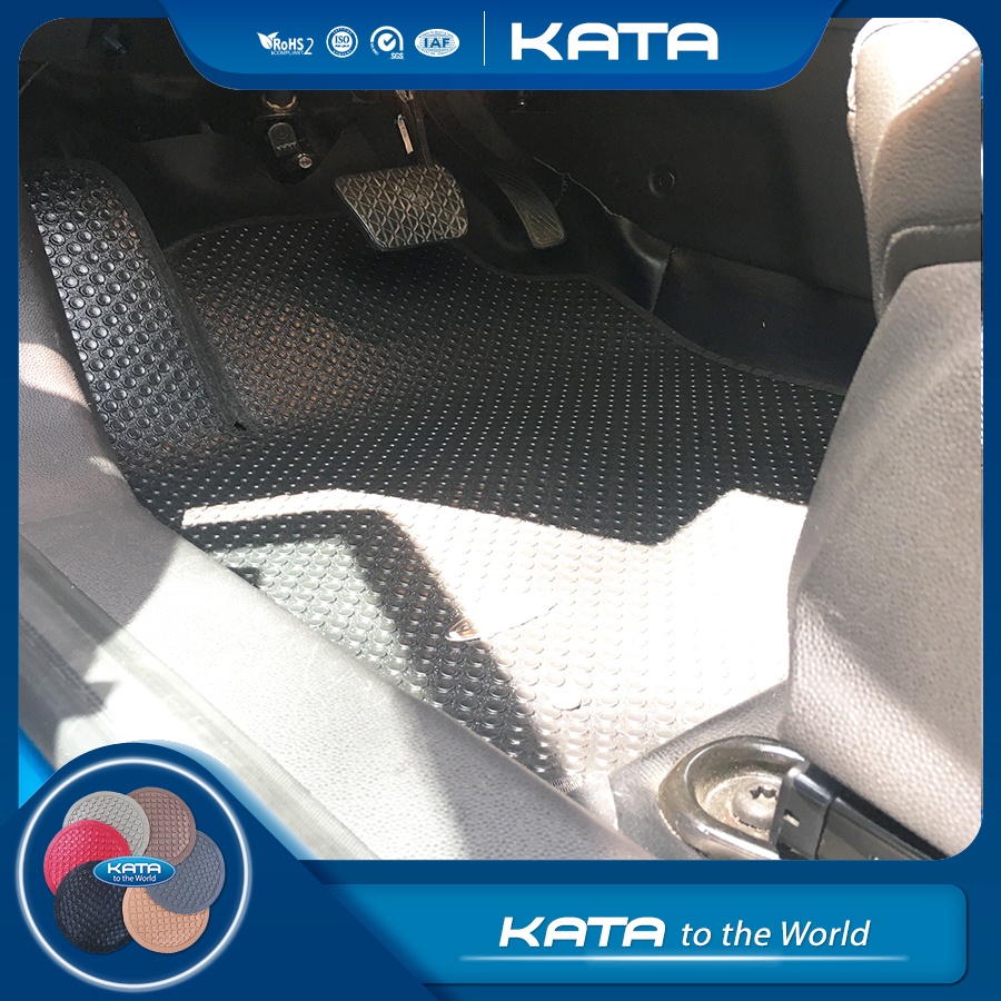 Thảm lót ô tô KATA cho xe Ford Fiesta HB (2008 - 2016) - Khít với sàn, Chống thấm, Không mùi, Không ẩm mốc