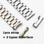 Dây Đeo Đồng Hồ Dạng Nhấn Đôi Bằng Inox 12/14/16/17/18/19/20/22mm Chuyên Dụng