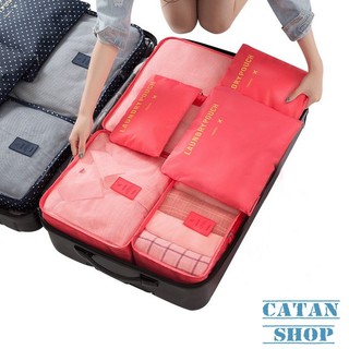 SET 6 Túi Đựng Đồ Du Lịch xếp đồ gọn gàng trong vali Chống Thấm Bag in Bag GD40-6Tvali