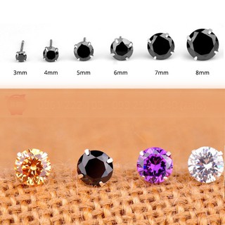 Bông tai nụ đá nhân tạo bạc 925