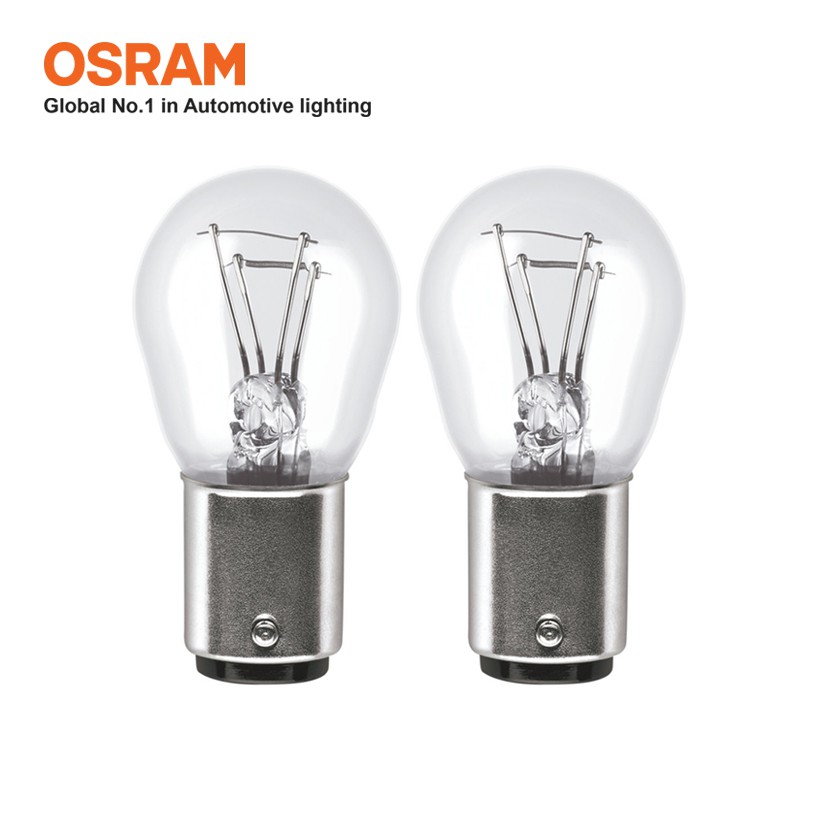 Combo 2 Bóng Đèn Sau 2 Tim OSRAM Original P21/5W 12V 21/5W (Chân Cao Thấp)