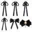 OXXGGKAO Giả Ngọc Trai Ruy Băng Thổ Cẩm Pin Tie Vintage Pre-Tied Cổ Trang Sức Nơ Áo Sơ Mi Cà Vạt Kẹp Cho Nữ G