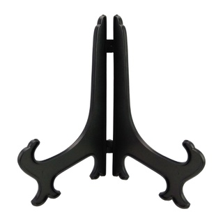Black Plastic Easel Plate Display Stand Picture Frame Photo Pedestal CHolder