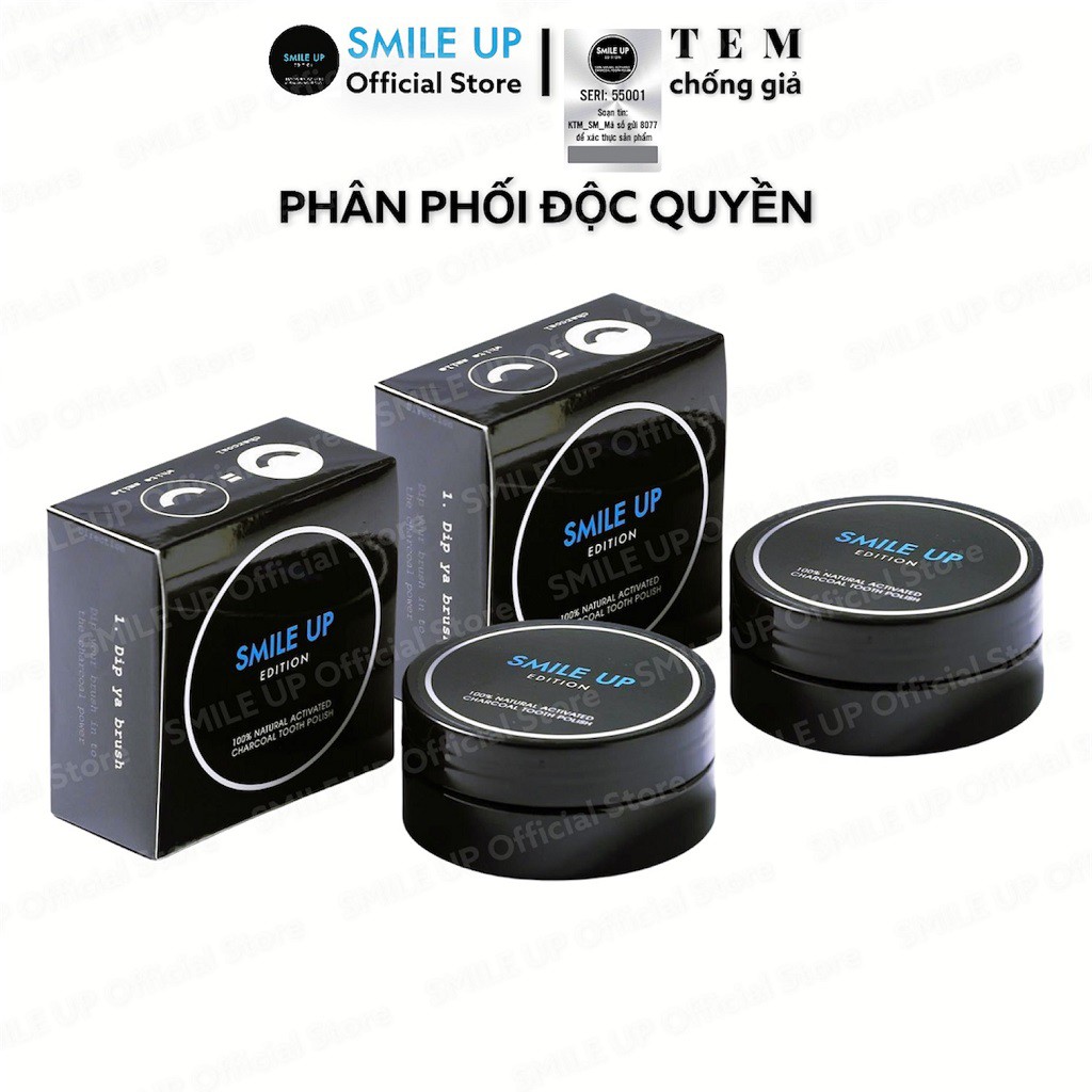 [COMBO 2] THAN HOẠT TÍNH TRẮNG RĂNG SMILE UP Khử Mùi Hôi Miệng, Răng Trắng Sáng Tự Nhiên