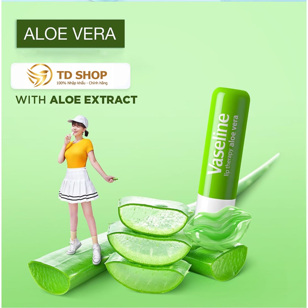 [NK HQ] Son Dưỡng Môi Vaseline Origianl I Cocoa butter I Aloe Vera I  Rosy lips Dạng Thỏi 4.8g – TD Shop