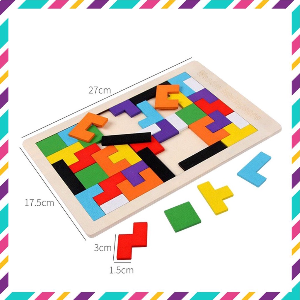 Đồ chơi xếp hình thông minh, đồ chơi ghép hình Tetris xếp gạch (340)