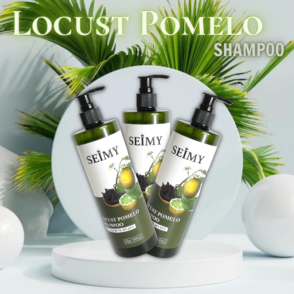 Bộ dầu gội xả bồ kết, bưởi SEIMY – Locust Pomelo Shampoo