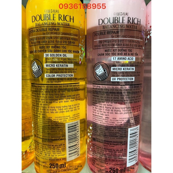 Xịt Dưỡng Tóc Double Rich 250ml