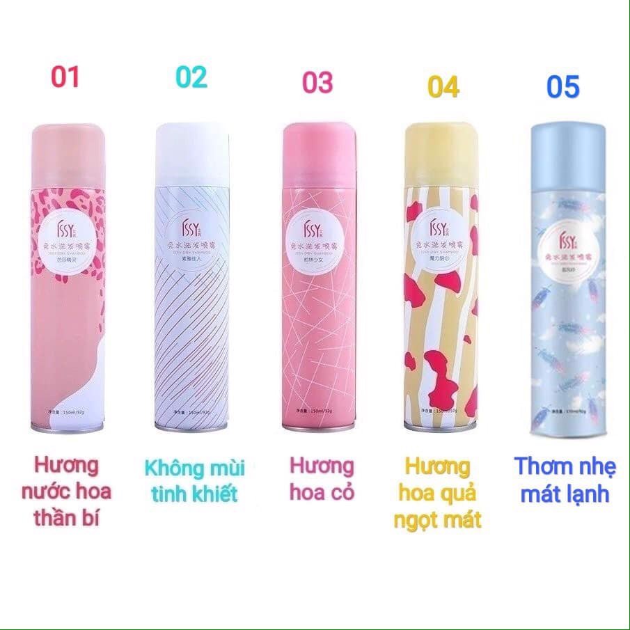 Dầu gội đầu khô Issy – xịt đầu khô hết ngứa & bết dính tóc 150ml