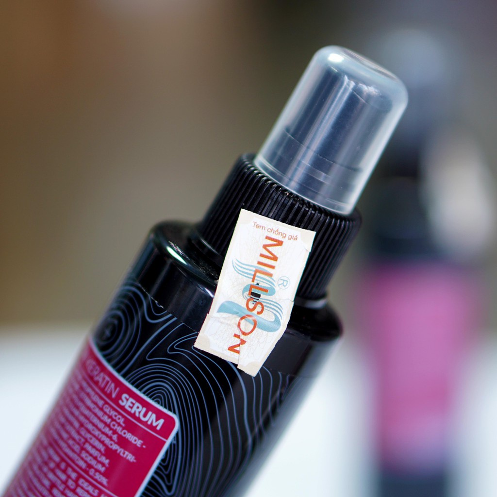 Xịt dưỡng tóc chăm sóc tóc phục hồi hư tổn Keratin Millson 150ml sịt dưỡng tóc uốn nhuộm duỗi tinh chất dưỡng tóc khô xơ