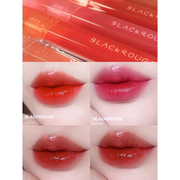Son kem bóng lỳ Black Rouge Hafl N Hafl Water Glow [HG01-HG04 & HT01]