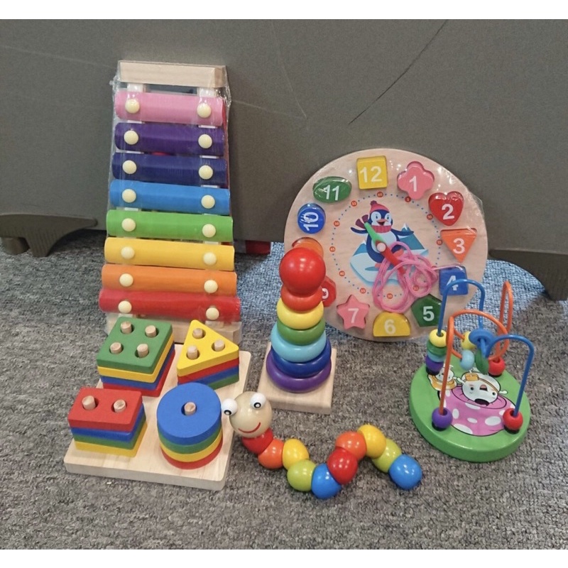 Đồ chơi gỗ trí tuệ – Combo 3-6 món đồ chơi gỗ tiết kiệm cho bé