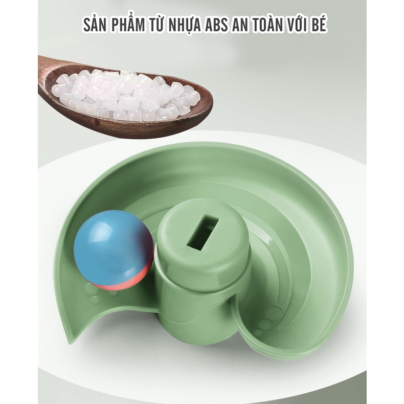 Thả bóng xoay tròn, đồ chơi cầu trượt thả bóng xoay tròn đồ chơi vận động cho bé
