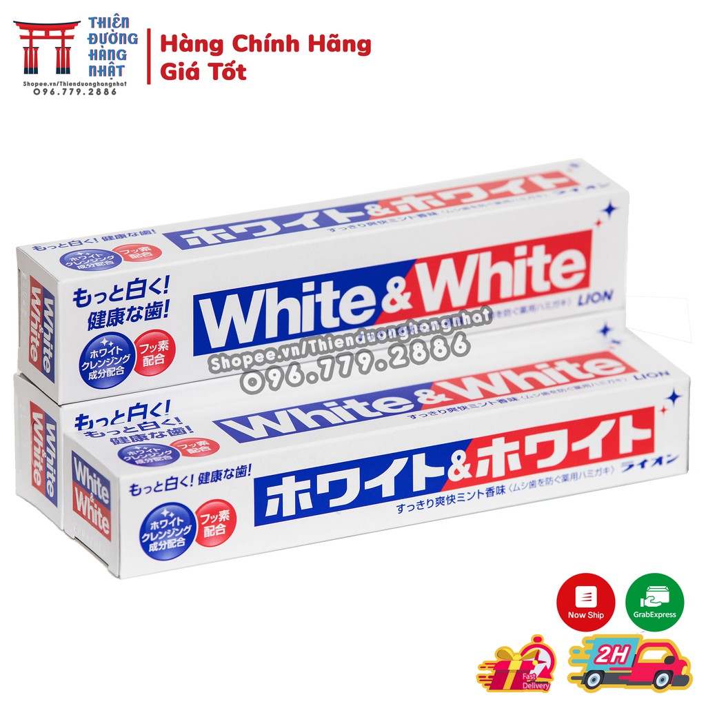 Kem đánh răng White & White Nhật Lion 150g