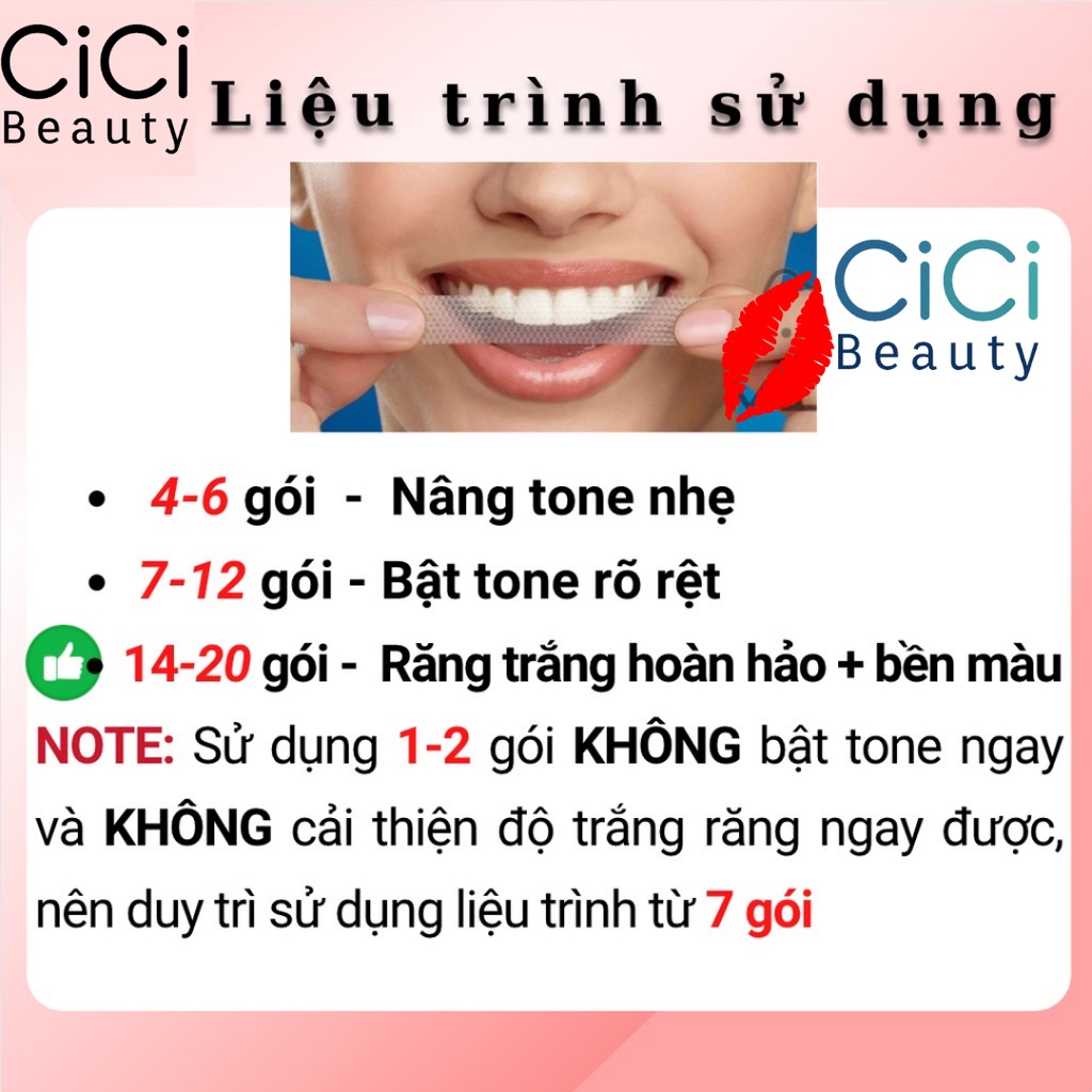 Combo 7 gói miếng dán trắng răng Crest 3D White nhập khẩu Mỹ – Trắng răng cấp tốc sau 1 liệu trình