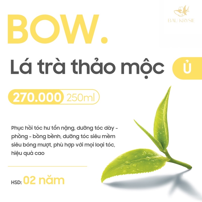 BOW Deep Repairing Hair Mask – Kem Ủ/ Hấp Tóc Lá Trà Thơm ( không chứa silicone )