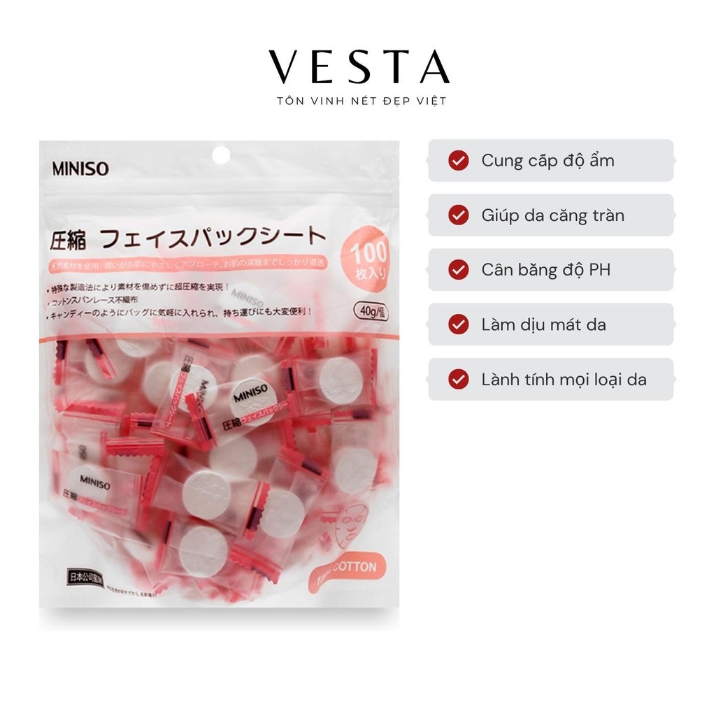 Mặt Nạ Viên Giấy – Mặt Nạ Nén Miniso