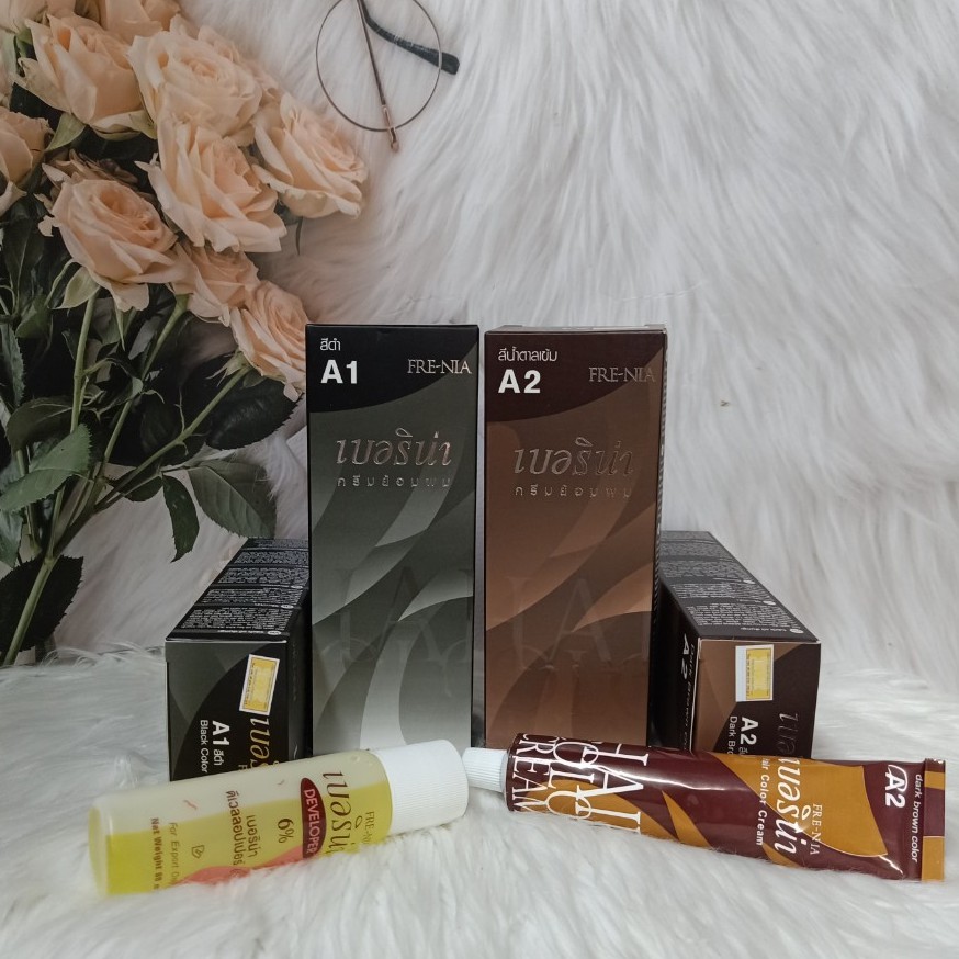 Nhuộm tóc màu đen, nâu A1 A2 phủ tóc bạc 60ml – [Thanh Hương Hair]
