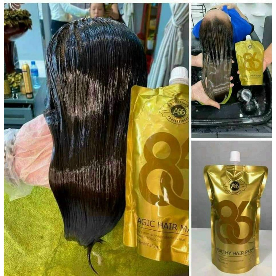 Collagen tươi A86 phục hồi tóc hư tổn khô sơ hấp ủ tóc hư tổn cho salon 500ml