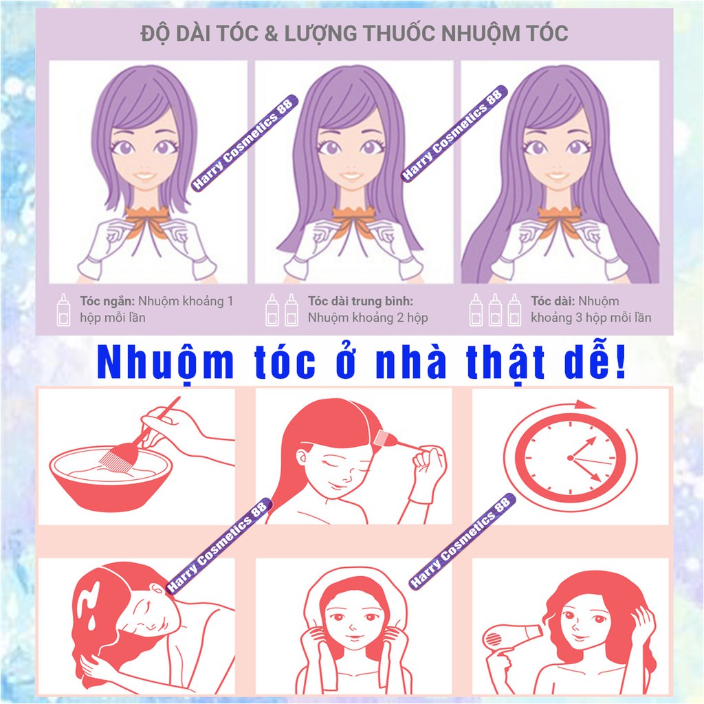 Thuốc nhuộm tóc màu Nâu Tây Ánh Vàng, thuốc nhuộm tóc không cần tẩy, nhuộm tóc tại nhà, tặng oxy + găng tay | HarryColor