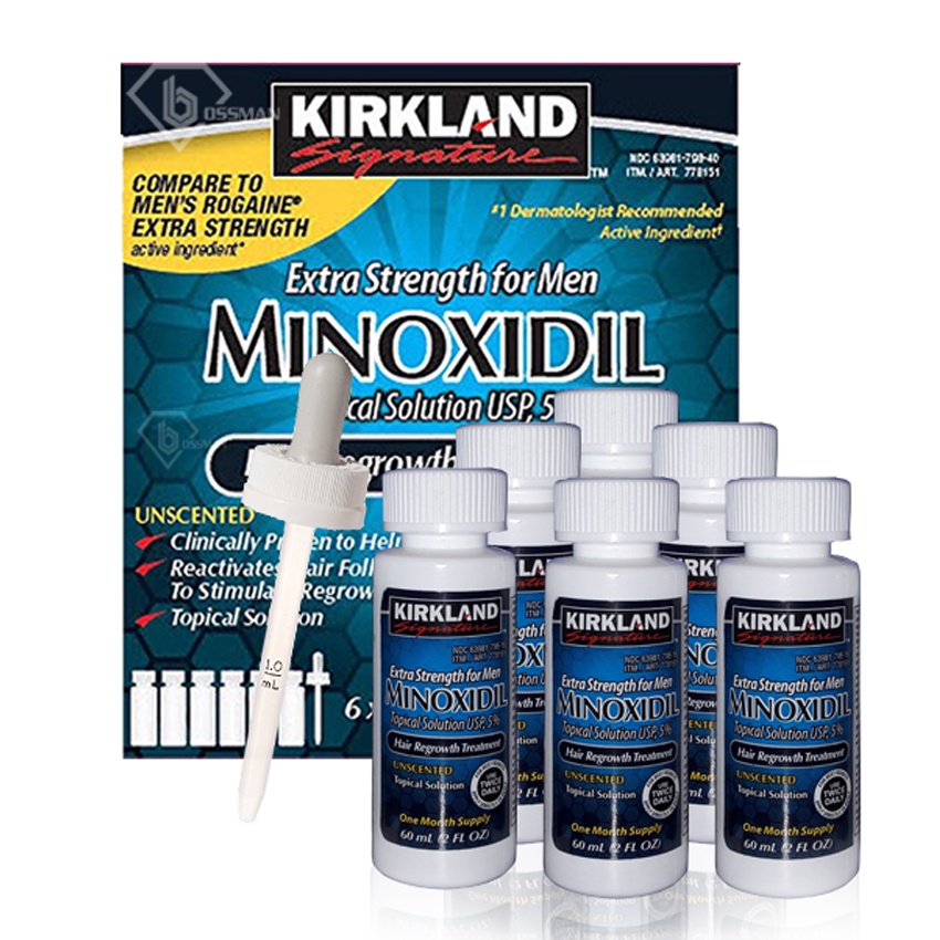 Dung Dịch mọc râu tóc  Minoxidil 5% Kirkland Của Mỹ 60ml