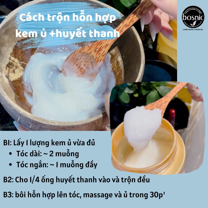 Kem Ủ Phục Hồi Tóc Hư Tổn – Hấp Dầu Chitosan BOSNIC 500ML
