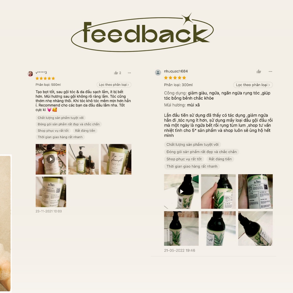 Bộ Dầu Gội Gừng Tươi Thảo Dược The Fleura Cho Tóc Dầu, Giảm Gãy Rụng Tóc, Hỗ Trợ Mọc Tóc Tốt Hơn, Mượt Tóc, Ngăn Gàu