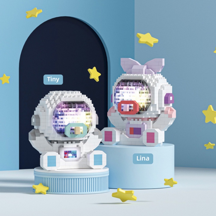 Mô hình lắp ráp phi hành gia mini phát sáng, Đồ chơi lắp ráp