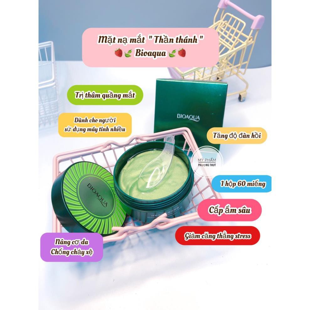 (Có VIDEO) Mặt Nạ Mắt Bioaqua tảo biển cấp ẩm dưỡng da mờ thâm chống lão hóa Eyemask hydrating moisturizing 60 miếng