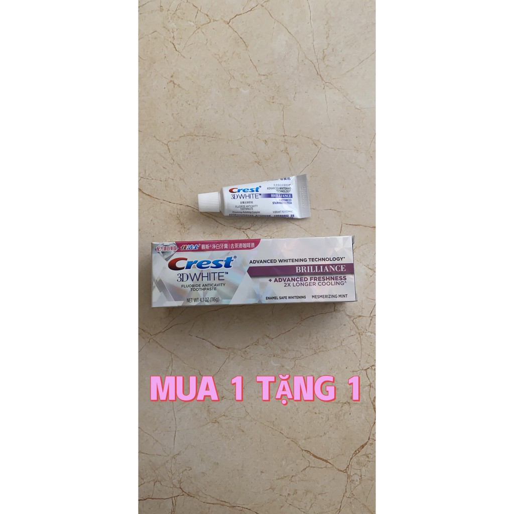 (Có sẵn ) KEM ĐÁNH RĂNG CREST 3D WHITE 116g