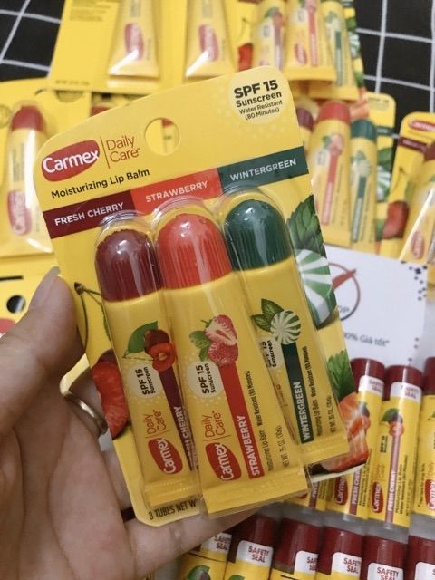 [BILL US] Son dưỡng môi Carmex chuẩn nội địa Mỹ các mùi