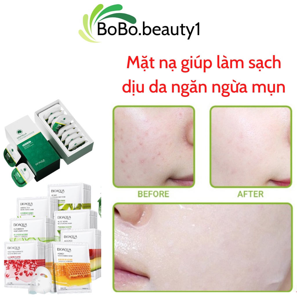 Combo 50 Mix nhiều loại (TẶNG 5 MẶT NẠ HOẶC BÂNG ĐÔ) mặt nạ giấy dưỡng trắng cấp ẩm se khít lô chân lông giảm mụn