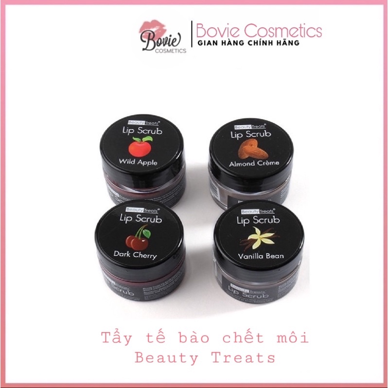 Tẩy tế bào da chết môi Beauty Treats Sugar Lip Scrub Táo – Cherry – Hạnh nhân – Vani