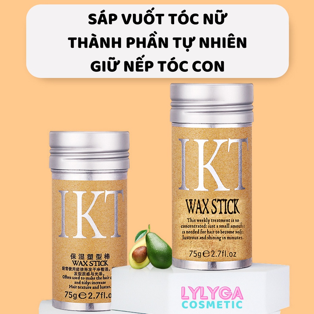 Sáp vuốt tóc Nữ IKT Wax Stick 75g dạng thỏi giữ nếp tóc con keo tạo kiểu tóc nữ tóc trẻ em mềm và dưỡng ẩm SA04