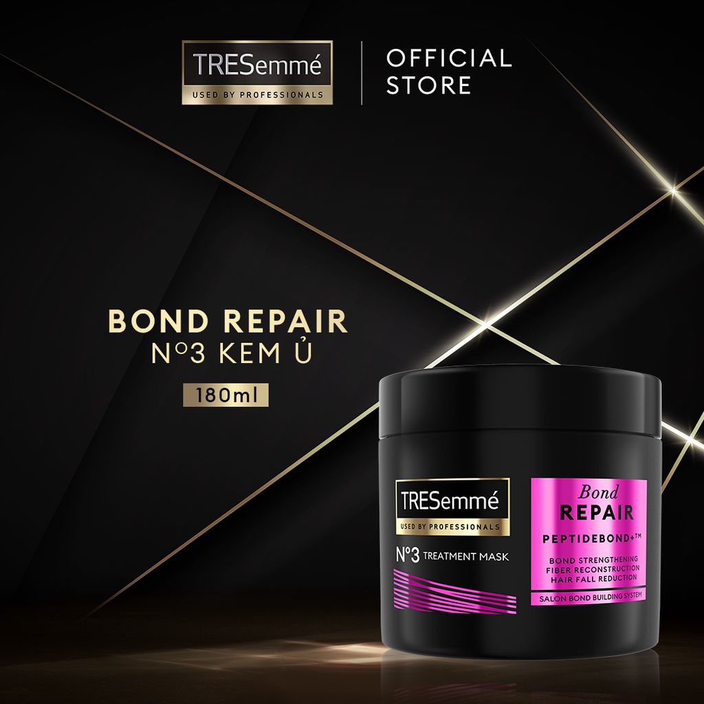 [Diện mạo MỚI] Kem Ủ Tóc TRESemmé Keratinbond+, Bond Repair Peptidebond+ Cho Tóc Vào Nếp, Giảm Gãy Rụng 180ml
