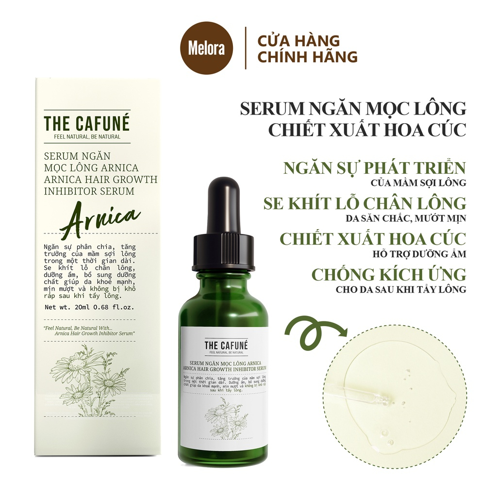Combo Kem Tẩy Lông và Serum triệt Lông Chính hãng The Cafuné an toàn cho vùng kín, bikini, chân, tay, nách 100ml