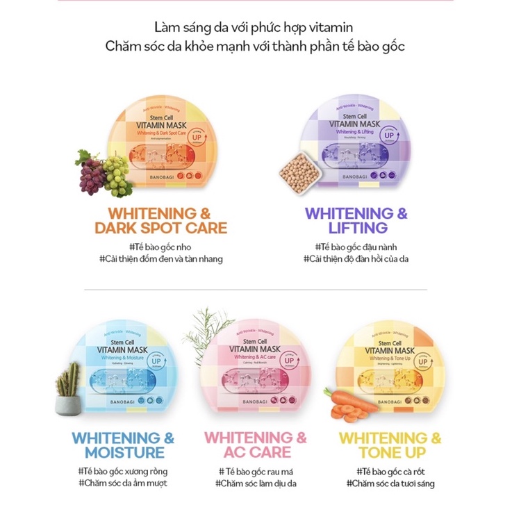 (HỘP 10 MIẾNG) Mặt nạ Banobagi Vita Genic Jelly Mask