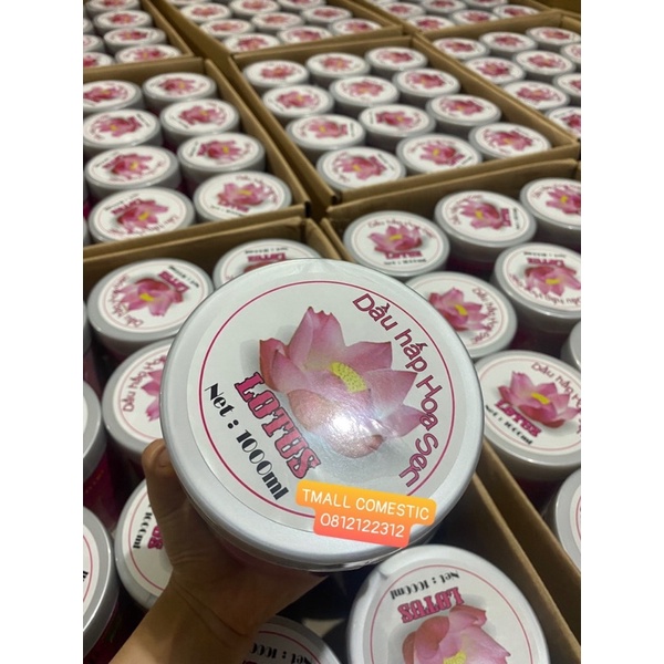 Kem ủ tóc HOA SEN LOTUS LK 1000ml – Ủ hấp tóc cung cấp dưỡng chất mùi hương sen cực thơm
