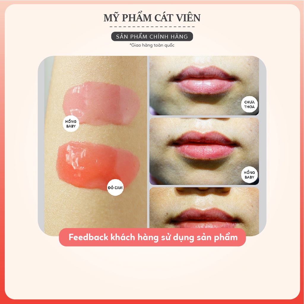 Son dưỡng VIP Collagen, son bóng kích màu môi, dưỡng ẩm môi, thích hợp sử dụng sau phun xăm, môi khô nhăn, môi thâm